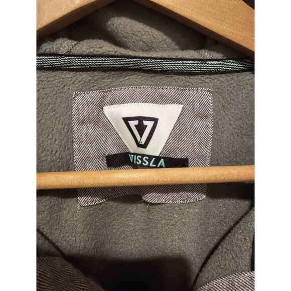 Vissla 1/4 Button Snap Pullover Hoodie Fleece Green Mens XL - Picture 3 of 11